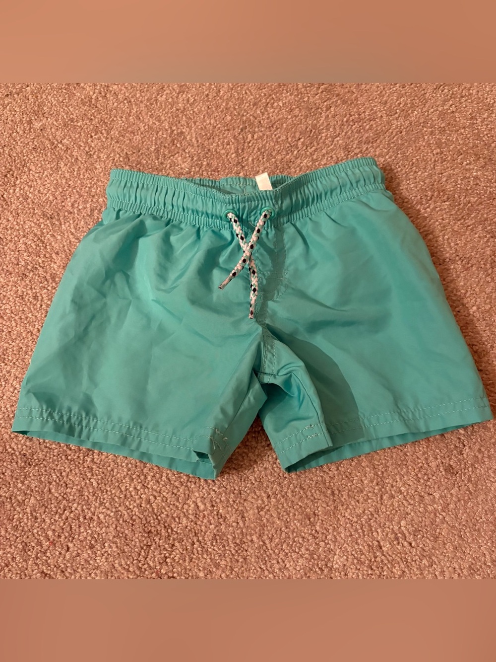 H&M boys size 1.5-2 years Aqua Swim Trunks with Drawstring